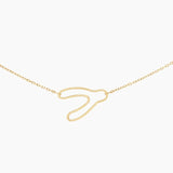 Recycled 14k Gold Wishbone Necklace