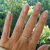 Recycled 14k Gold Smooth Band Ring (1.1 mm)