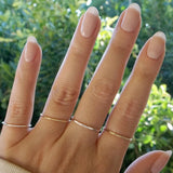 Recycled Sterling Silver Smooth Band Ring (1.1 mm)