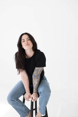 Black Mom Cropped Tee