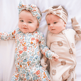 Convertible Bamboo Zip Romper - Fall Floral