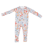Convertible Bamboo Zip Romper - Fall Floral