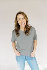 Moon Mist Mom Cropped Tee