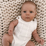 Luna + Luca Cable Knit Summer Romper - White