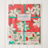 Poinsettia Eco Gift Wrap (Double Sided)
