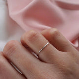 Recycled Sterling Silver Textured Band Ring (1.1 mm)