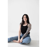 Black Organic Cotton Mom Tank