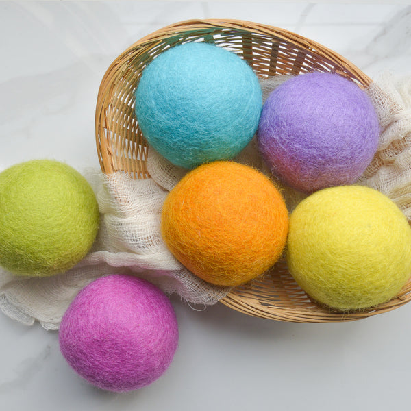 Rainbow Blast Wool Dryer Balls - Pack of 6