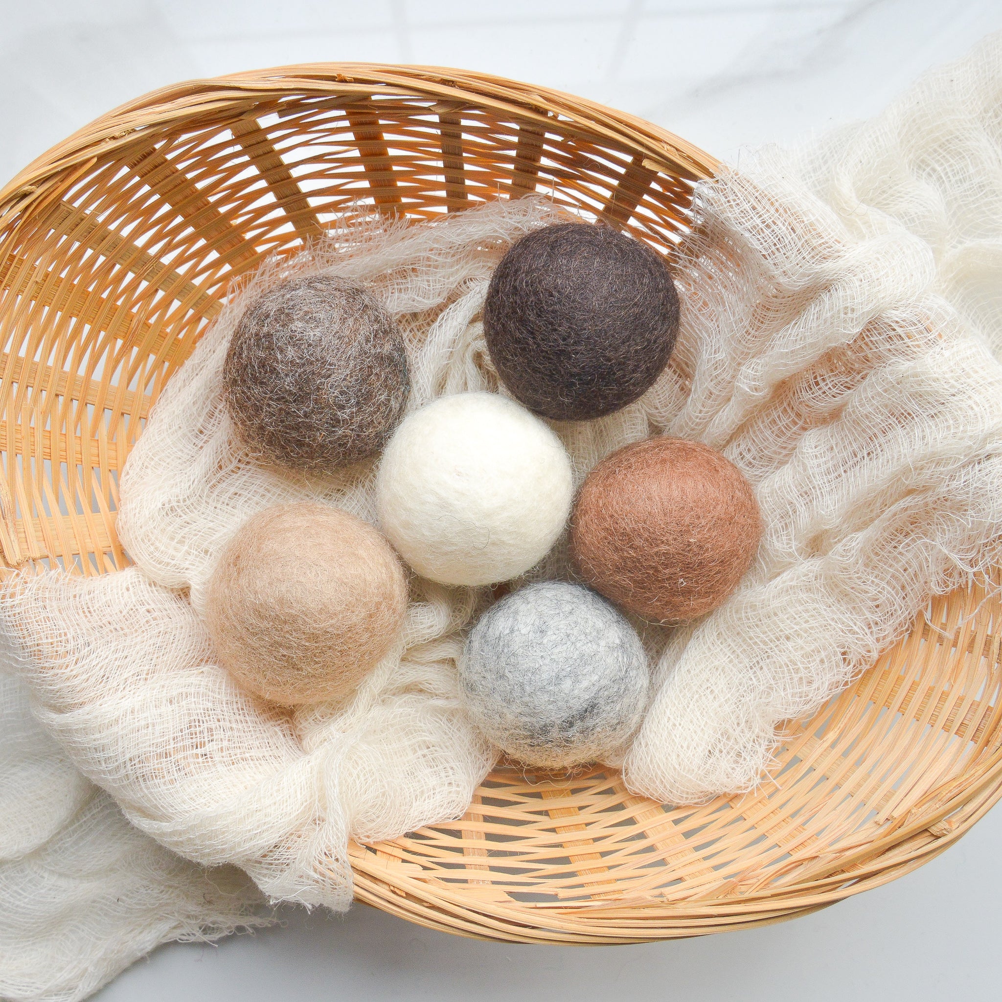 Small Bouncy Wool Balls for Cats - Mixed Pack - Natural Plastic Free Toys