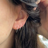 Recycled Sterling Silver Huggie Hoops