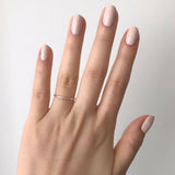 Recycled Sterling Silver Smooth Band Ring (1.1 mm)