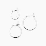 Recycled Sterling Silver Huggie Hoops