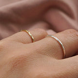 Recycled Sterling Silver Textured Band Ring (1.1 mm)