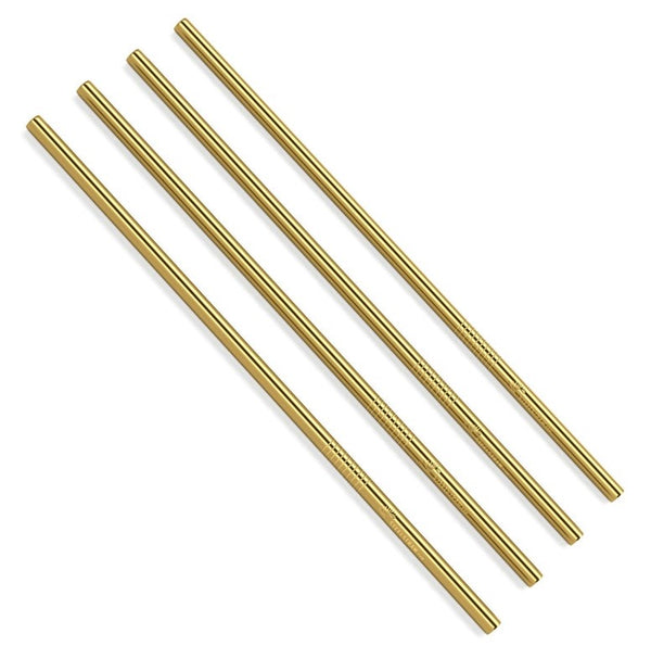 Straight Stainless Steel Straw - Gold