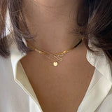 Recycled 14k Gold Tiny Coin Necklace