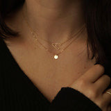 Recycled Sterling Silver Tiny Coin Necklace