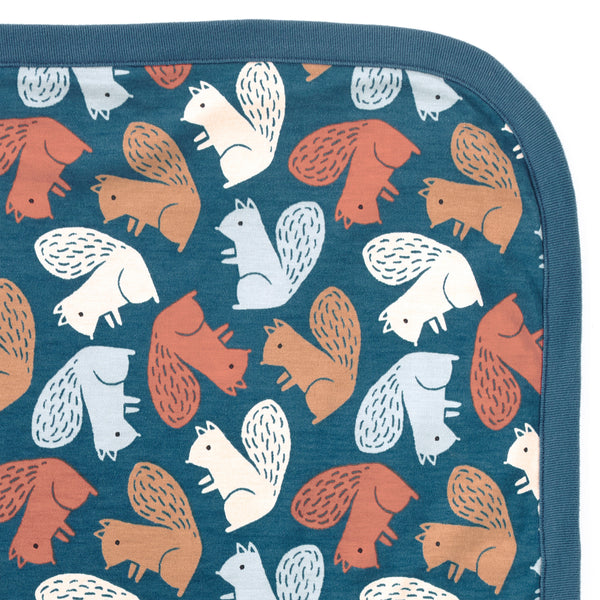 Bamboo Blend 2-ply Receiving Blanket - Squirrel Scurry