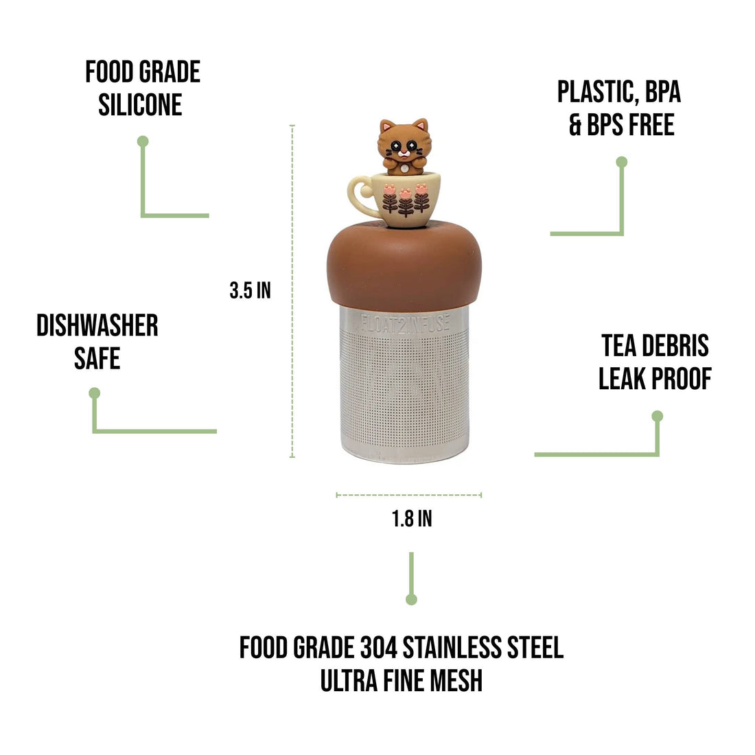 Floating Tea Infuser - Cat In A Coffee Mug