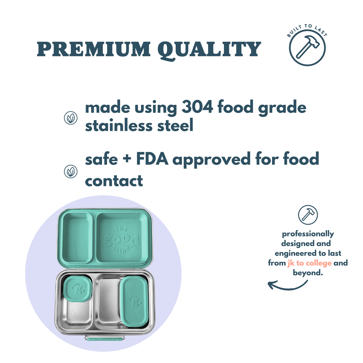 The Snacker™ - Stainless Steel Lunch box