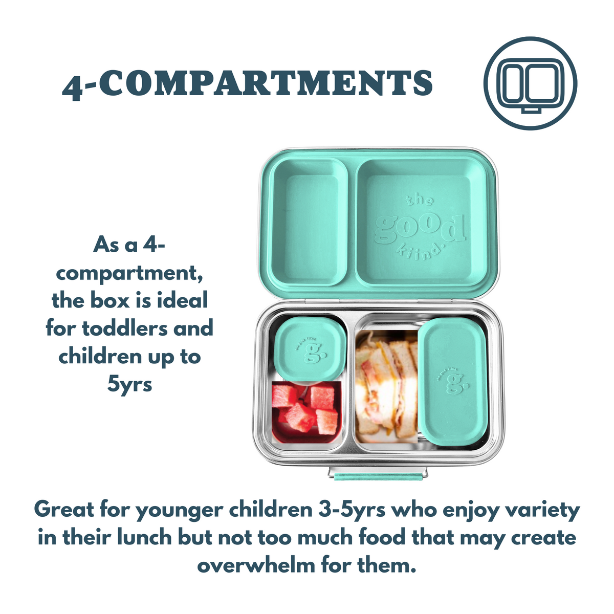 The Snacker™ - Stainless Steel Lunch box