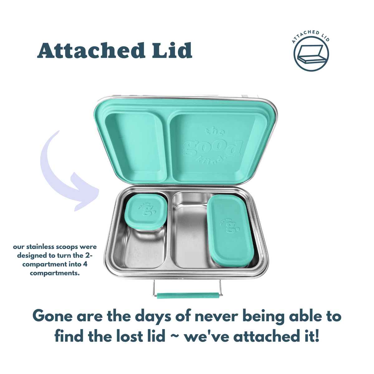 The Snacker™ - Stainless Steel Lunch box