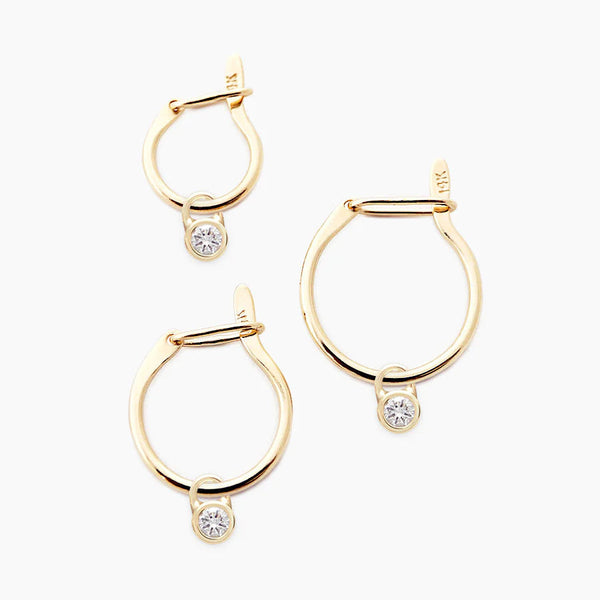 Recycled 14k Gold Huggie Hoops