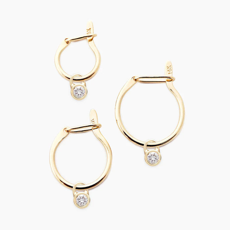 Recycled 14k Gold Huggie Hoops