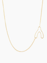 Recycled 14k Gold Wishbone Necklace