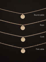 Recycled 14k Gold Tiny Coin Necklace
