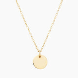 Recycled 14k Gold Tiny Coin Necklace
