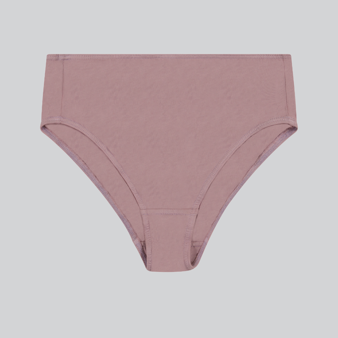 Compostable Organic Cotton High-Waist Brief (8 Color Options)