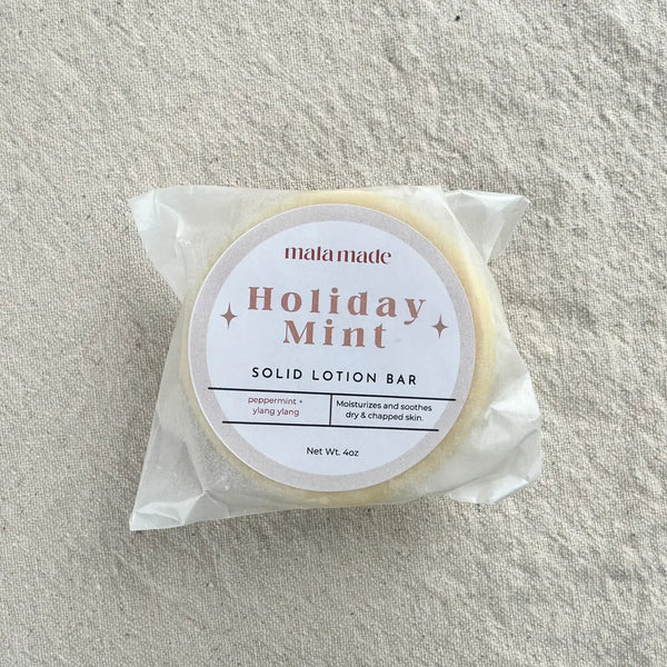 Holiday Mint Solid Lotion Bar