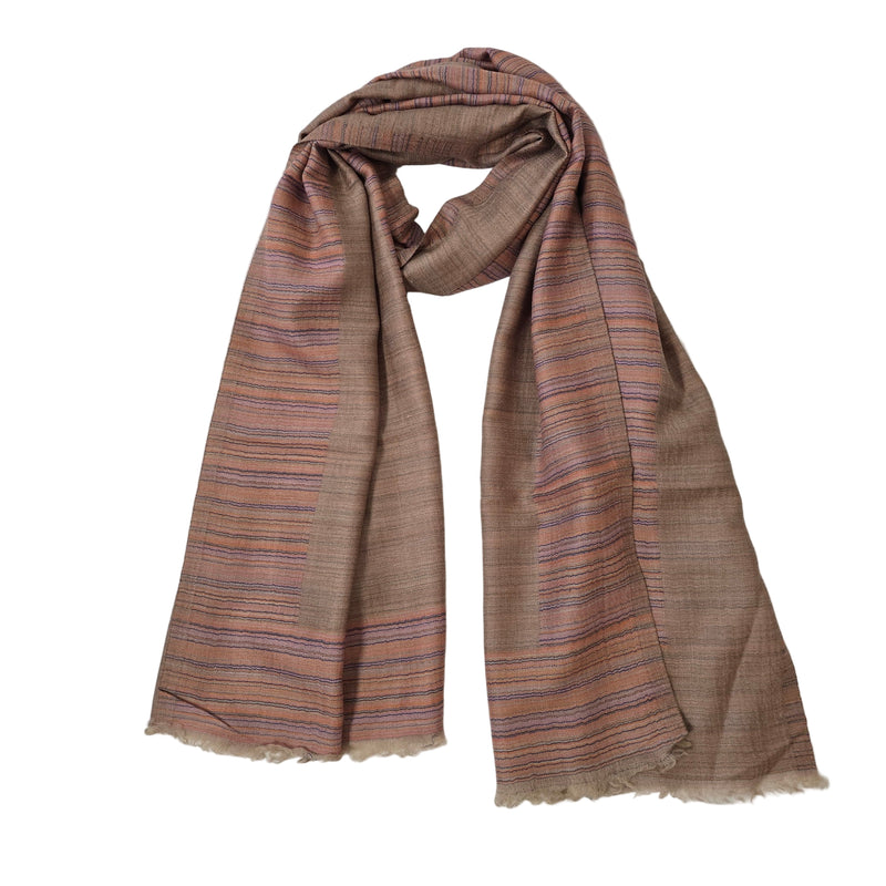 100% Pure Cashmere Scarf - Striped