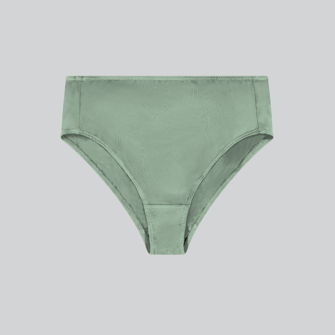 Compostable Organic Cotton High-Waist Brief (8 Color Options)
