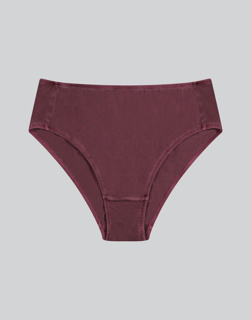 Compostable Organic Cotton High-Waist Brief (8 Color Options)