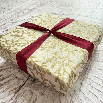 Handmade Lokta Wrapping Paper - Golden Vine