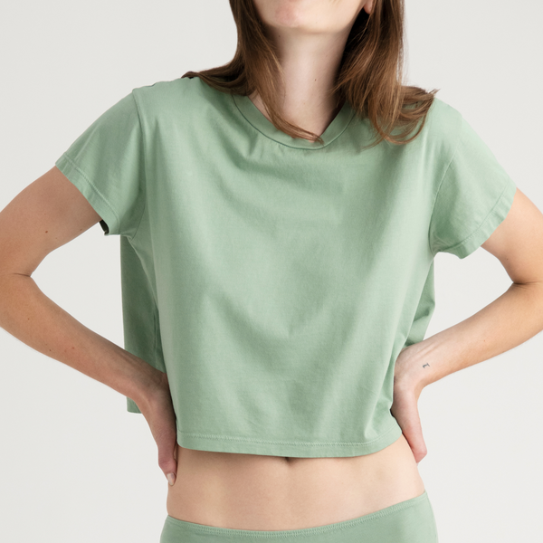 Compostable Organic Cotton Crop Top (9 Color Options)