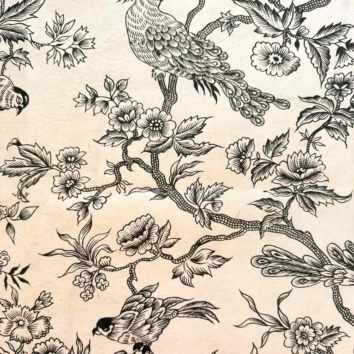 Handmade Lokta Wrapping Paper - Bird Garden
