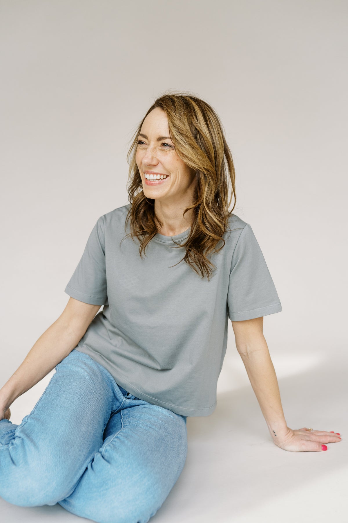 Moon Mist Mom Cropped Tee