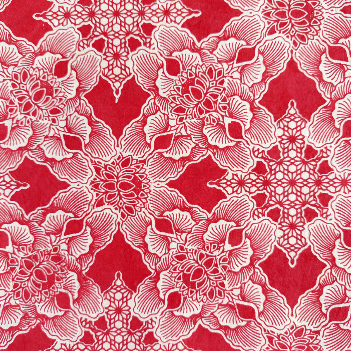 Handmade Lokta Wrapping Paper - Rajani Red