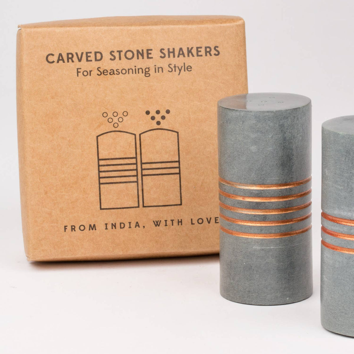 Stone Salt & Pepper Shakers
