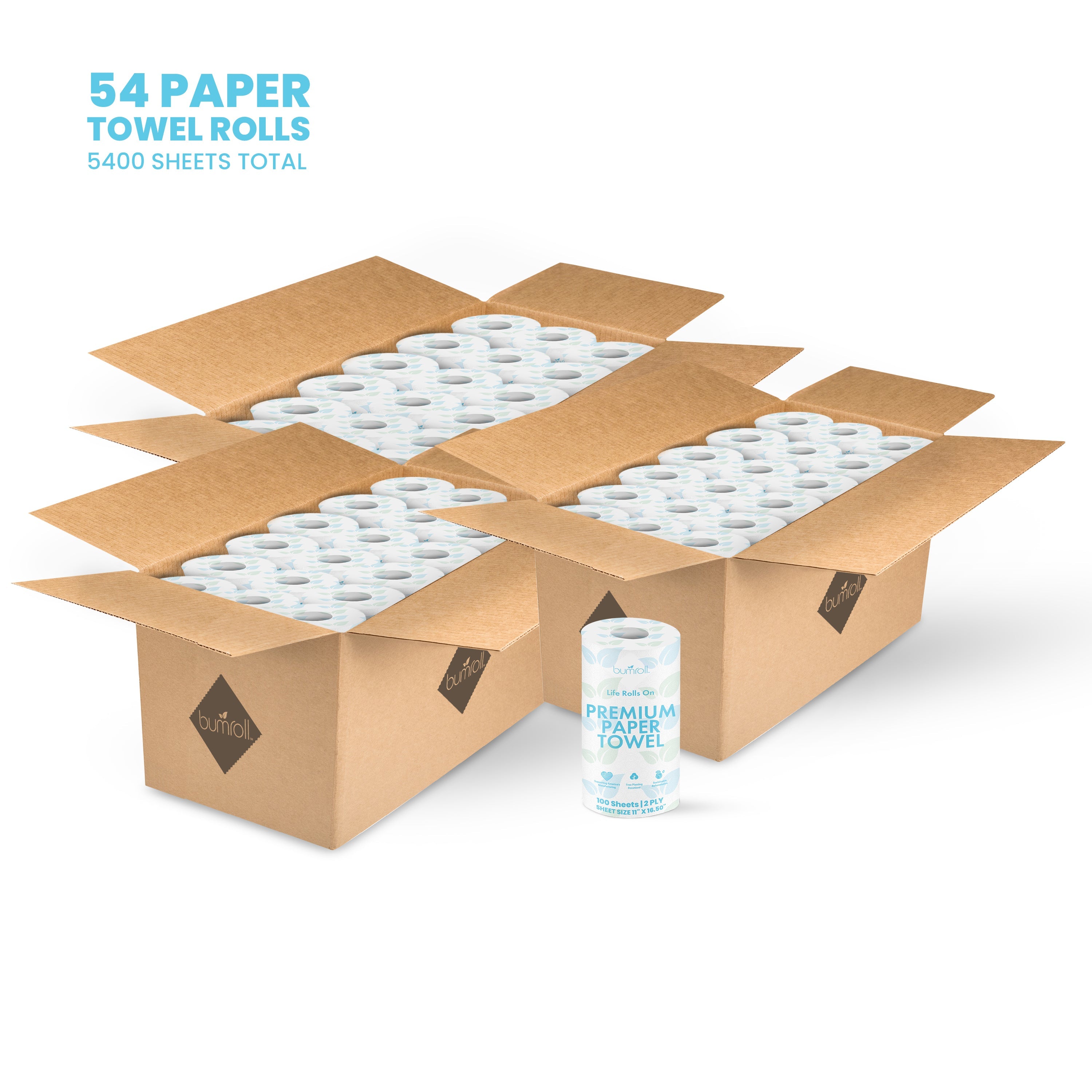 Bumroll Premium Toilet Paper And Towel Rolls - Made In The USA