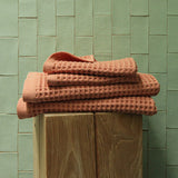 Set of 4 Organic Cotton Towels - Terra Cotta