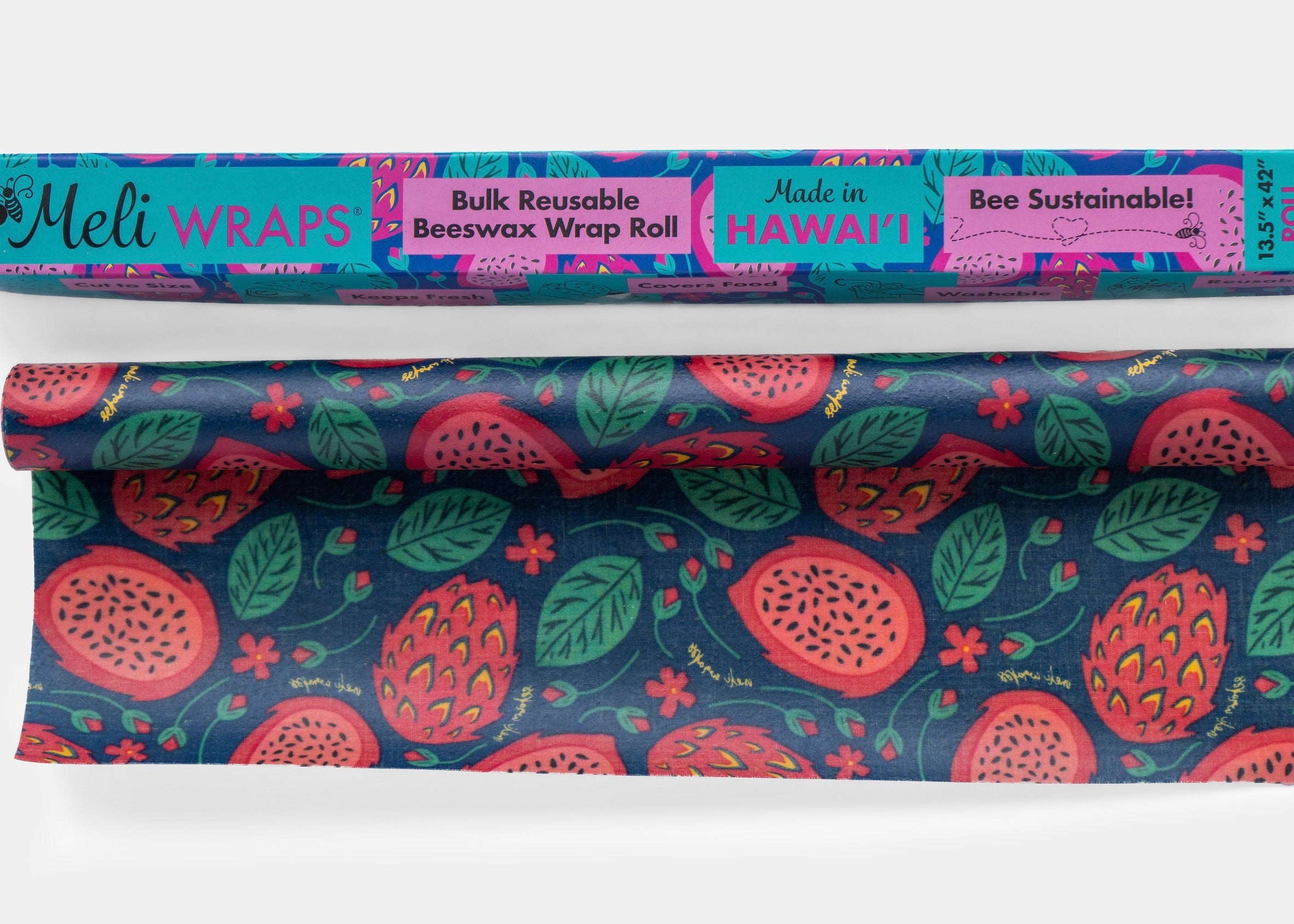 Meli Wraps Beeswax Food Wrap Roll - Dragonfruit