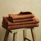 Set of 4 Organic Cotton Towels - Clay
