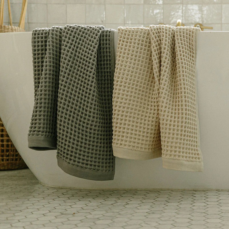 Set of 8 Organic Cotton Towels - Sage