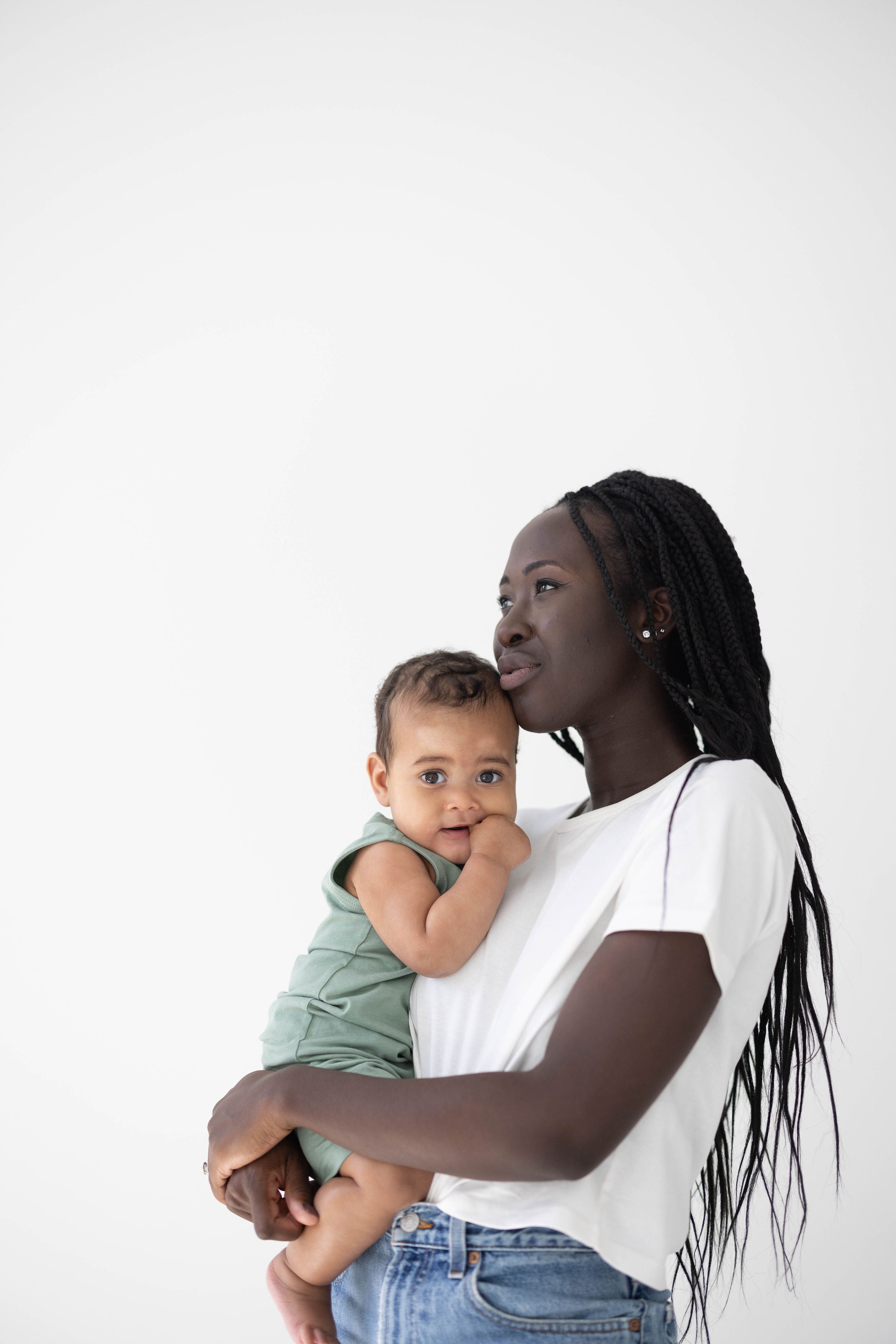 White Mom Cropped Tee