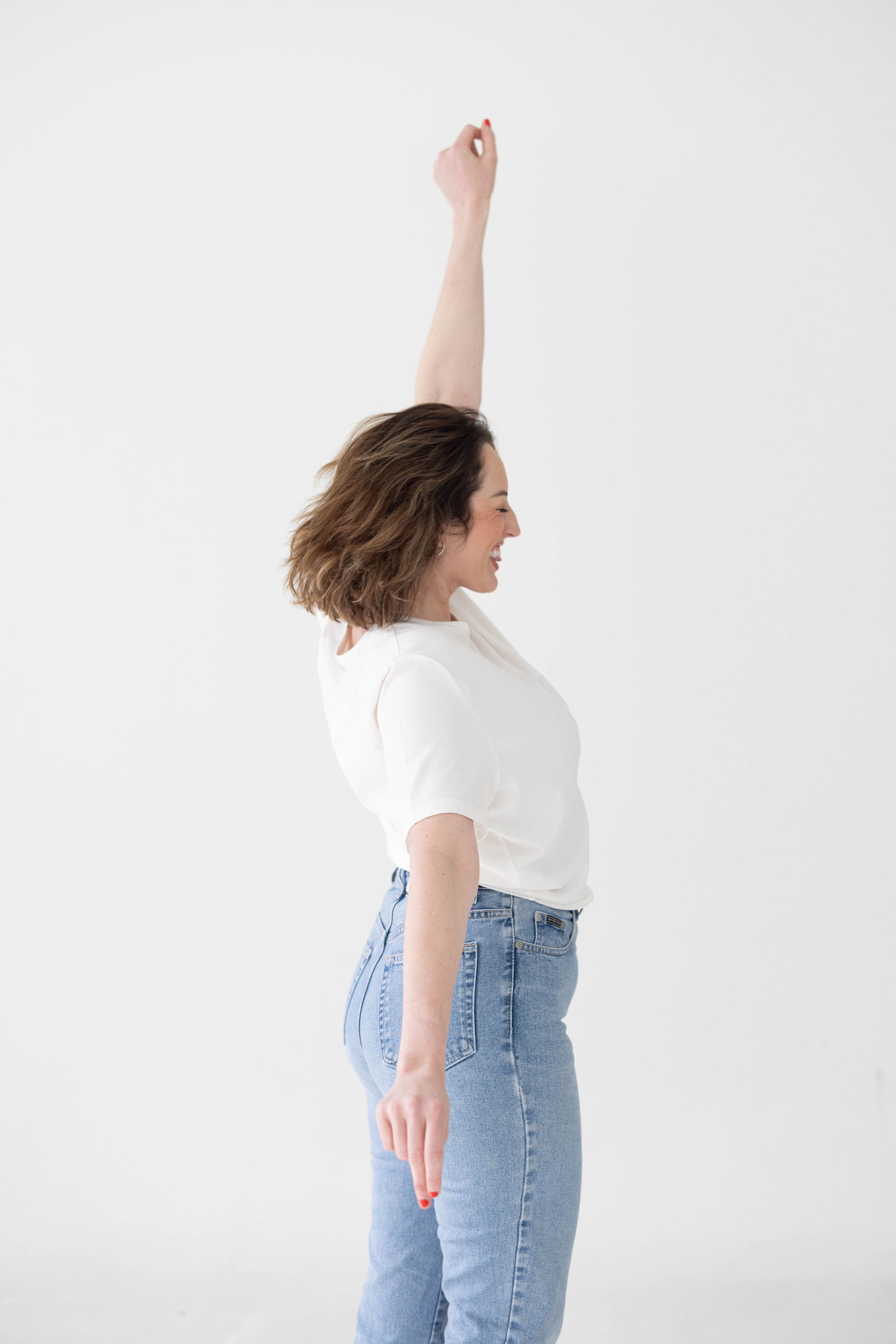 White Mom Cropped Tee