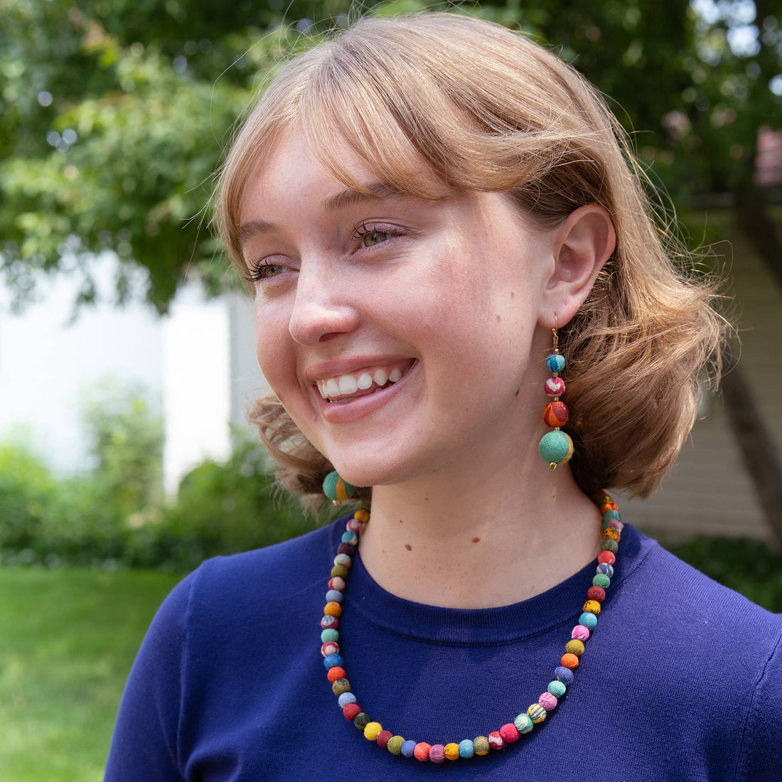 Graduated Kantha Earrings