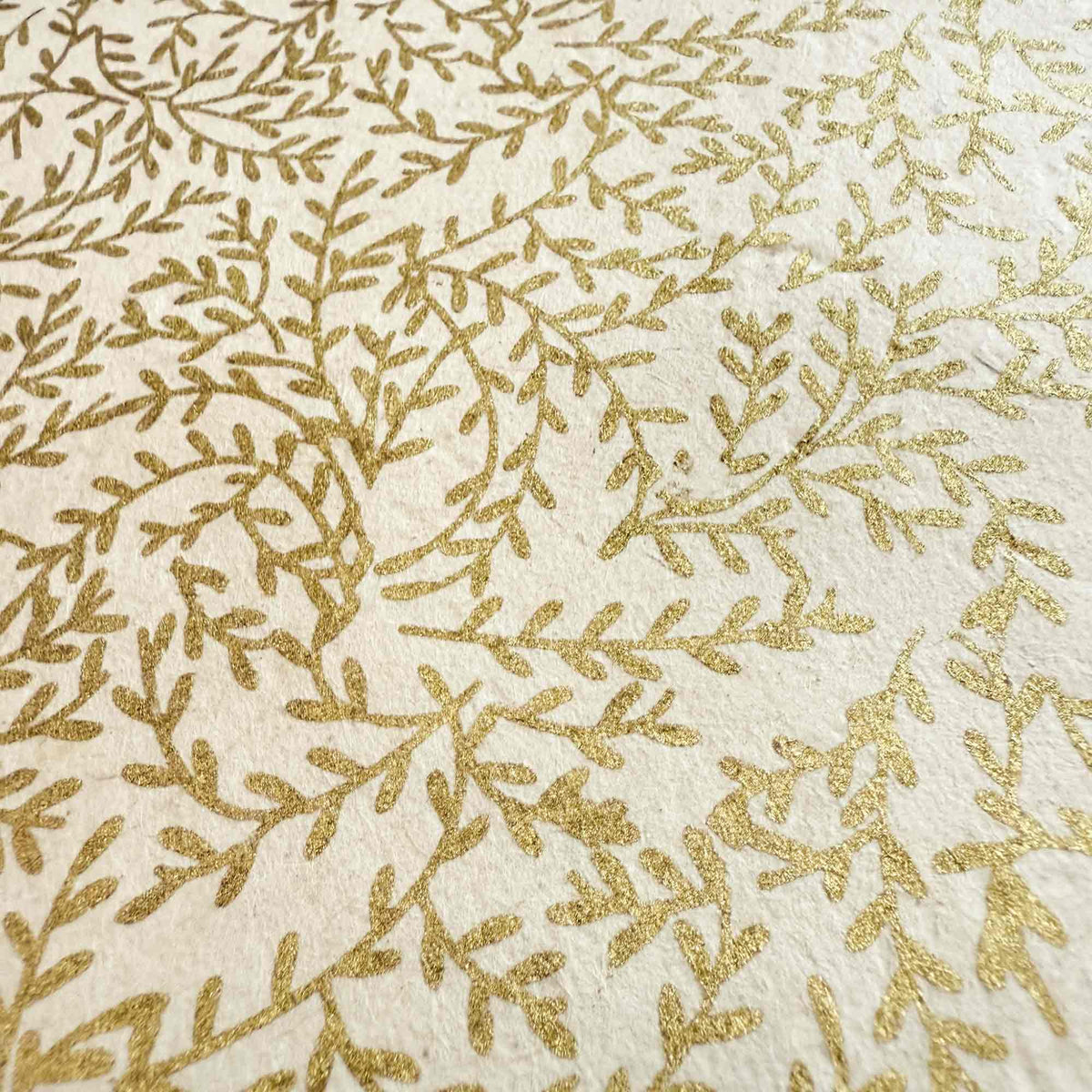 Handmade Lokta Wrapping Paper - Golden Vine